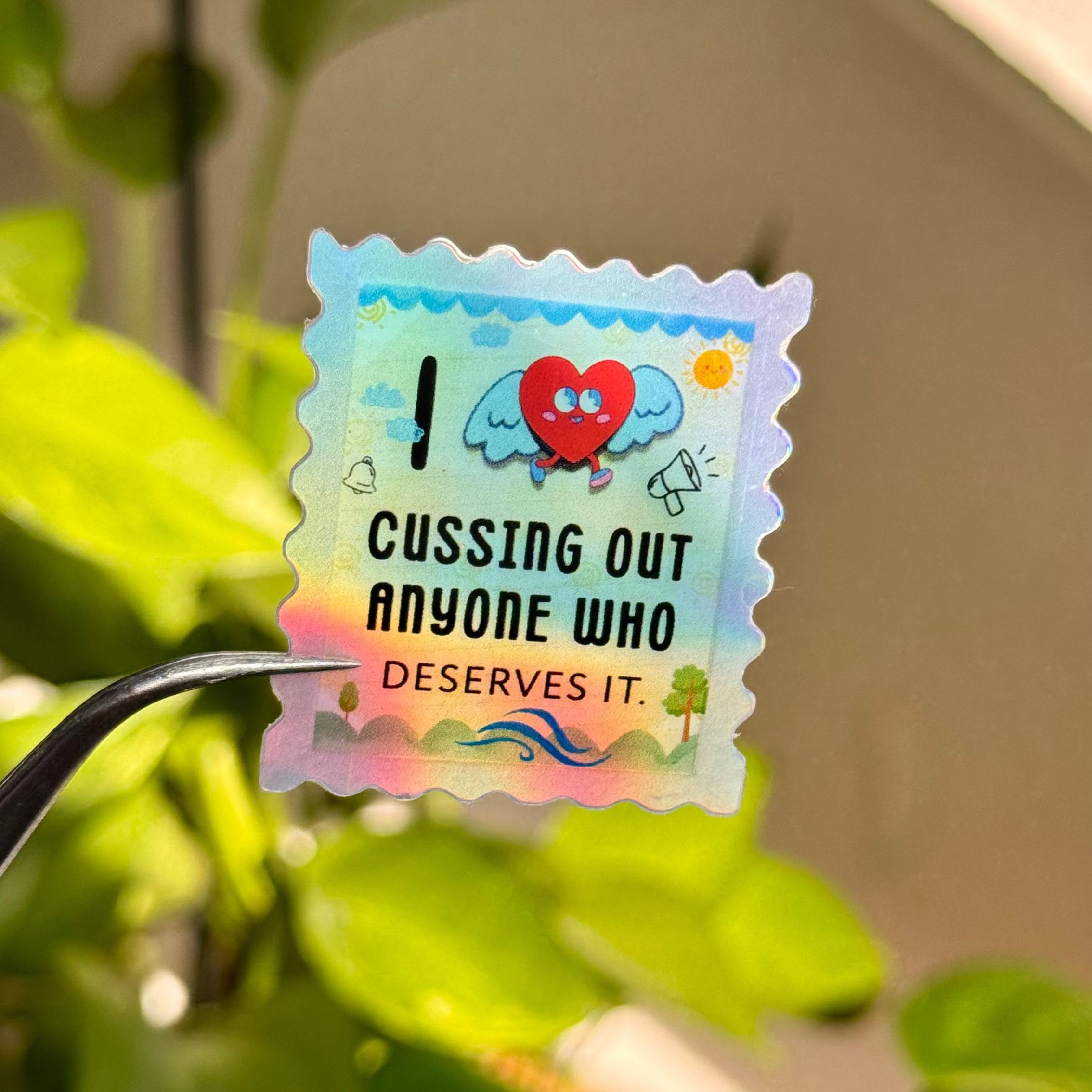 I ❤️ Cussing Out Anyone Who Deserves It Sticker